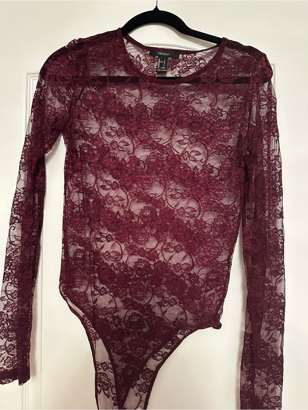 Forever 21 Women’s Burgundy Bodysuit